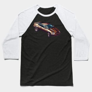 Retro Pixeled Car Baseball T-Shirt